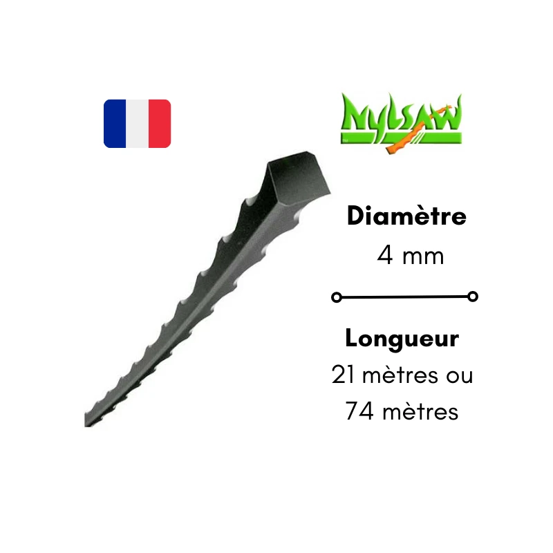 Fil Débroussailleuse Nylsaw 4 Mm 3 Fil Débroussailleuse Nylsaw 4 Mm