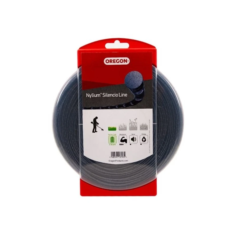 Fil Nylon / Alu Torsadé Oregon Nylium® Silencio Débroussailleuse 3,5 Mm 3 Fil Nylon / Alu Torsadé Oregon Nylium® Silencio Débroussailleuse 3,5 Mm