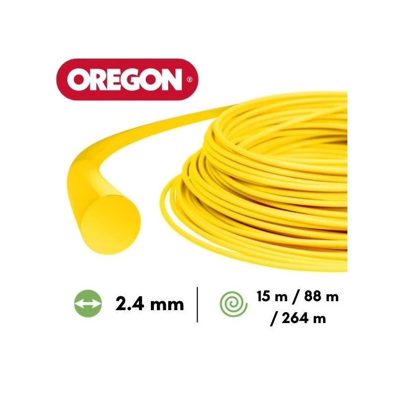 Fil Nylon Rond Oregon Débroussailleuse 2,4 Mm 3 Fil Nylon Rond Oregon Débroussailleuse 2,4 Mm