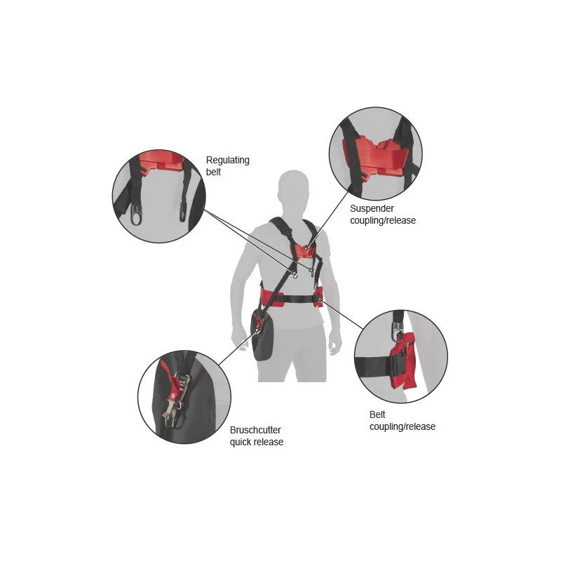Harnais Débroussailleuse Tracolla-pro Tecomec 4 Harnais Débroussailleuse Tracolla-pro Tecomec - Image 2